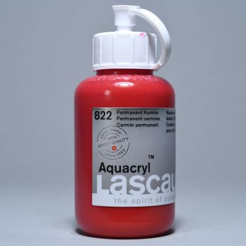 822 Permanent Carmine Lascaux Aquacryl, 85ml bottle