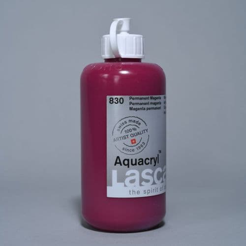 830 Permanent Magenta Lascaux Aquacryl, 250ml bottle