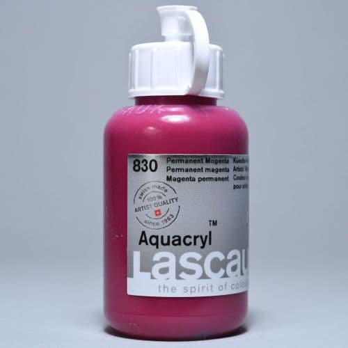 830 Permanent Magenta Lascaux Aquacryl, 85ml bottle