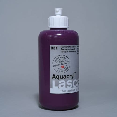 831 Permanent Purple Lascaux Aquacryl, 250ml bottle