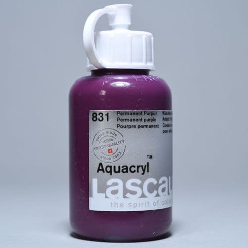 831 Permanent Purple Lascaux Aquacryl, 85ml bottle