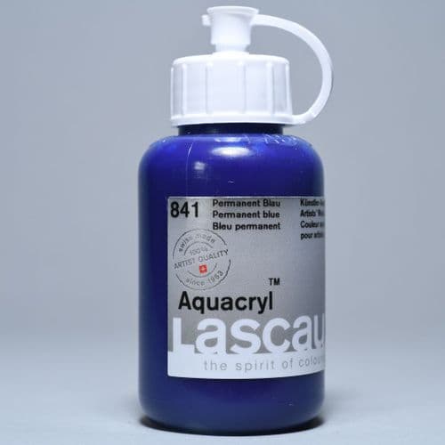 841 Permanent Blue Lascaux Aquacryl, 85ml bottle