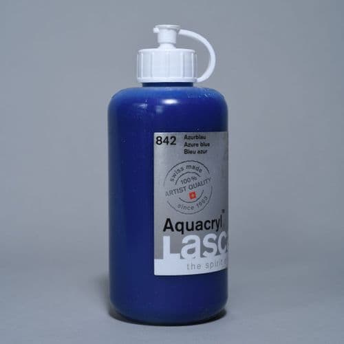 842 Azure Blue Lascaux Aquacryl, 250ml bottle