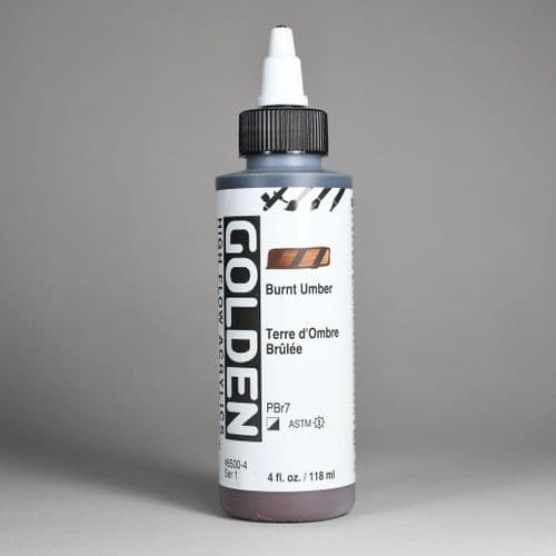 8500 Burnt Umber, High Flow Acrylic, 118ml bottle.