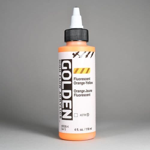 8506 Fluorescent Orange-Yellow, High Flow Acrylic, 118ml bottle. 15% off (Discount applied at checkout).