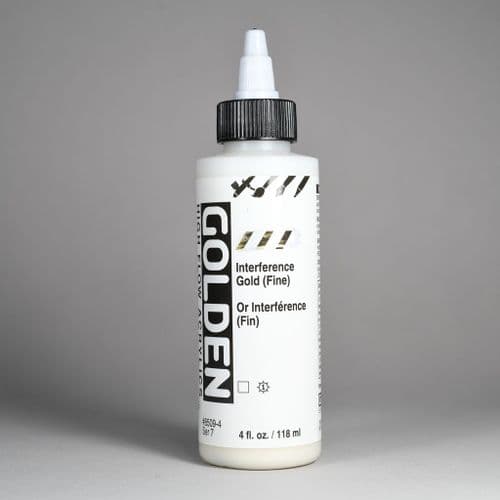 8509 Interference Gold (Fine), High Flow Acrylic, 118ml bottle.