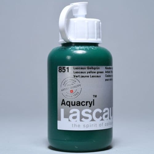 851 Lascaux Yellow Green Lascaux Aquacryl, 85ml plastic container