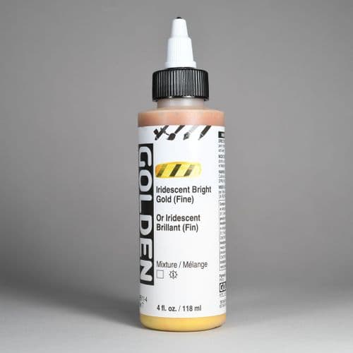 8511 Iridescent Bright Gold (Fine), High Flow Acrylic, 118ml bottle. 15% off (Discount applied at checkout).