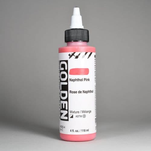 8525 Naphthol Pink, High Flow Acrylic, 118ml bottle. 15% off (Discount applied at checkout).