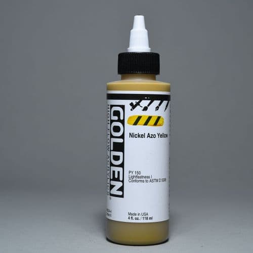 8534 Nickel Azo Yellow, High Flow Acrylic, 118ml bottle. 15% off (Discount applied at checkout).