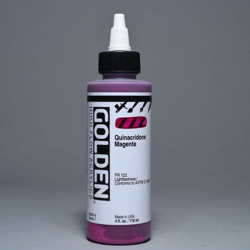 8540 Quinacridone Magenta, High Flow Acrylic, 118ml bottle.