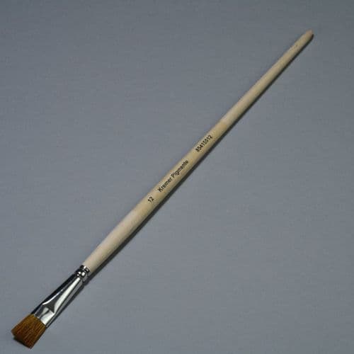 85415512 Kremer Ox Hair Flat Oil Painting Brush, Size 12