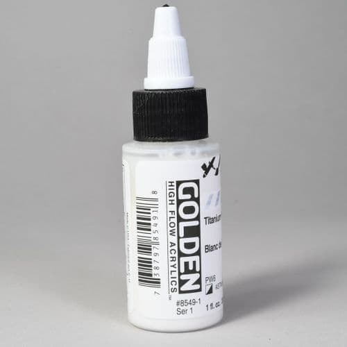 8549 Titanium White, High Flow Acrylic, 30ml bottle. 15% off (Discount applied at checkout).