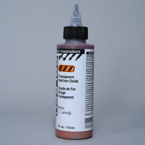 8563 Transparent Red Iron Oxide, High Flow Acrylic, 118ml bottle. 15% off (Discount applied at checkout).