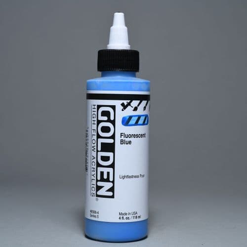 8566 Fluorescent Blue, High Flow Acrylic, 118ml bottle. 15% off (Discount applied at checkout).