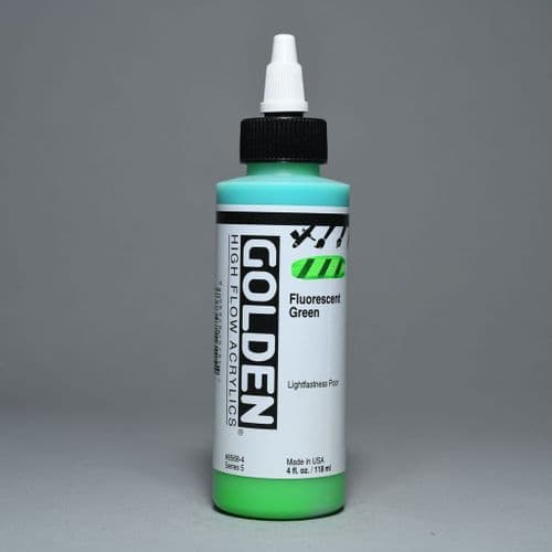 8568 Fluorescent Green, High Flow Acrylic, 118ml bottle. 15% off (Discount applied at checkout).