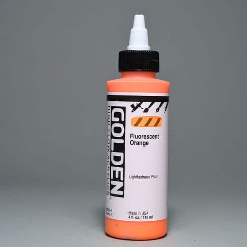 8569 Fluorescent Orange, High Flow Acrylic, 118ml bottle. 15% off (Discount applied at checkout).