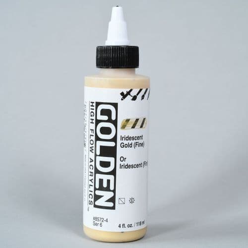 8572 Iridescent Gold (Fine), High Flow Acrylic, 118ml bottle. 15% off (Discount applied at checkout).