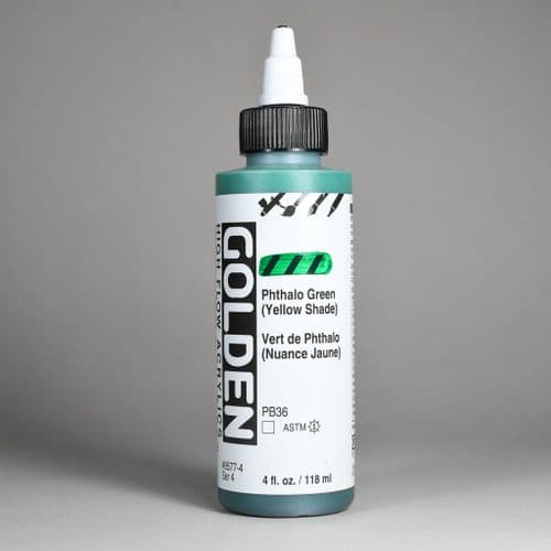 8577 Phthalo Green (Yellow Shade), High Flow Acrylic, 118ml bottle. 15% off (Discount applied at checkout).