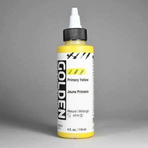 8580 Primary Yellow, High Flow Acrylic, 118ml bottle.