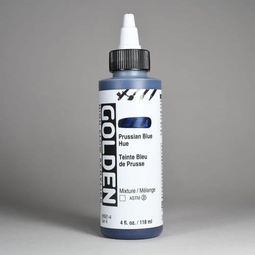 8581 Prussian Blue Hue, High Flow Acrylic, 118ml bottle. 15% off (Discount applied at checkout).