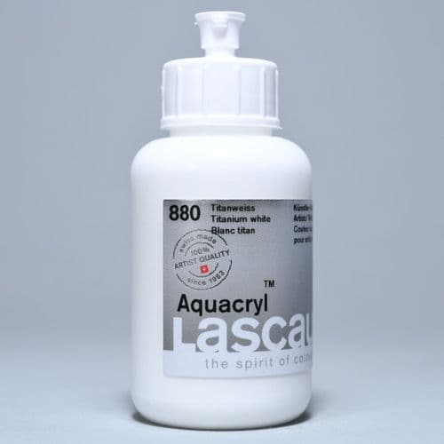 880 Titanium White Lascaux Aquacryl, 85ml bottle