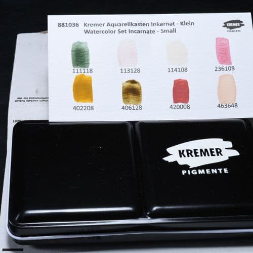 881036 Kremer Watercolour Set, Incarnate