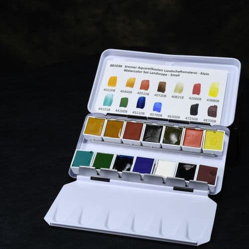 881038 Kremer Watercolour Set, Landscape Painting