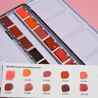 881048 Kremer Watercolour Set, Red