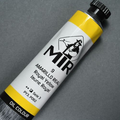 9 Royal Yellow MIR Oil Colour, 60ml tube