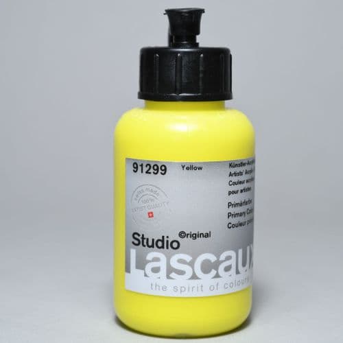 91299 Yellow Lascaux Studio Acrylic, 85ml bottle