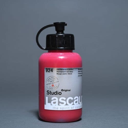 924 Permanent Red Deep, PR170. Lascaux Studio Acrylic, 85ml bottle
