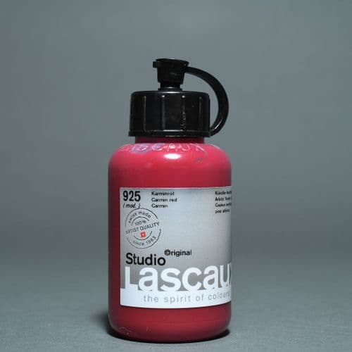 925 Carmine Red, PR264. Lascaux Studio Acrylic, 85ml bottle