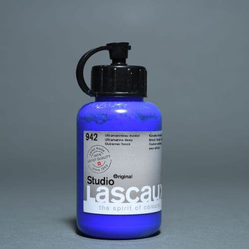 942 Ultramarine Deep Lascaux Studio Acrylic, 85ml bottle