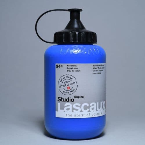 944 Cobalt Blue Lascaux Studio Acrylic, 500ml bottle