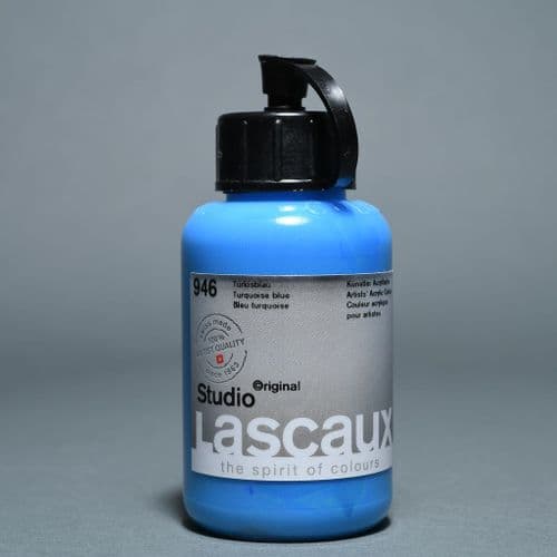 946 Turquoise Blue Lascaux Studio Acrylic, 85ml bottle