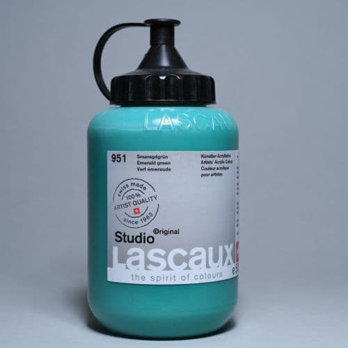 951 Emerald Green Lascaux Studio Acrylic, 500ml bottle