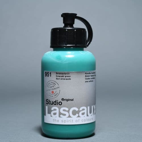 951 Emerald Green Lascaux Studio Acrylic, 85ml bottle