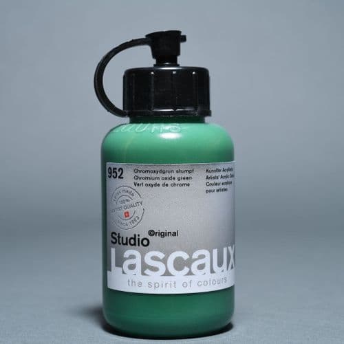 952 Chromium Oxide Green Lascaux Studio Acrylic, 85ml bottle