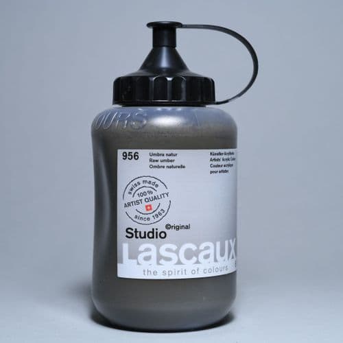 956 Raw Umber Lascaux Studio Acrylic, 500ml bottle