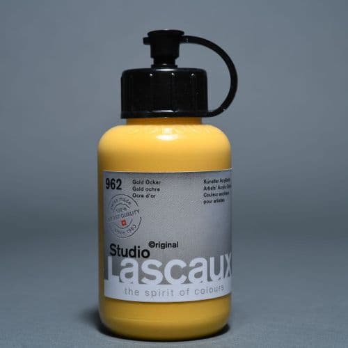 962 Gold Ochre Lascaux Studio Acrylic, 85ml bottle
