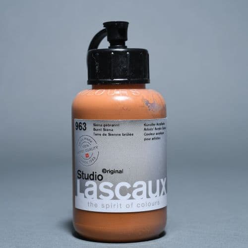 963 Burnt Siena Lascaux Studio Acrylic, 85ml bottle