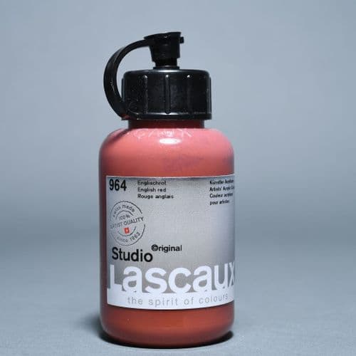 964 English Red Lascaux Studio Acrylic, 85ml bottle