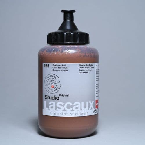965 Oxide Brown Light Lascaux Studio Acrylic, 500ml bottle