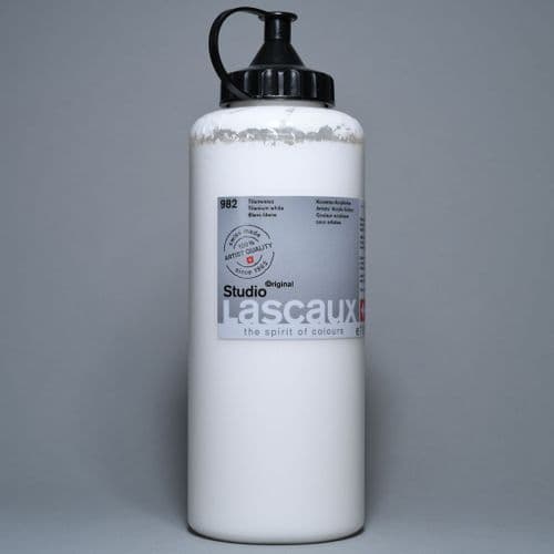 982 Titanium White Lascaux Studio Acrylic , 1lt plastic container