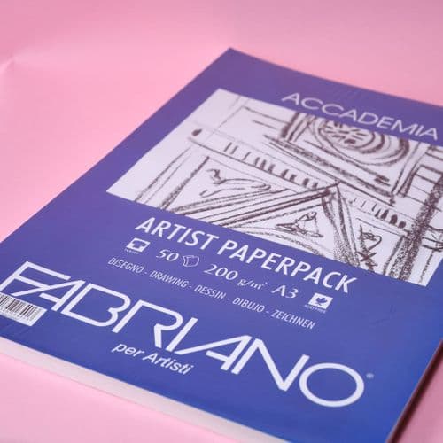 A3 200gsm Fabriano Academia Paper, 50 sheets.