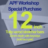 APF: 12 'Special Purchase' Tulip Wood Stretcher Bar. Pair (2 bars) with Keyways