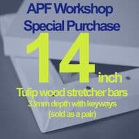 APF: 14 'Special Purchase' Tulip Wood Stretcher Bar. Pair (2 bars) with Keyways