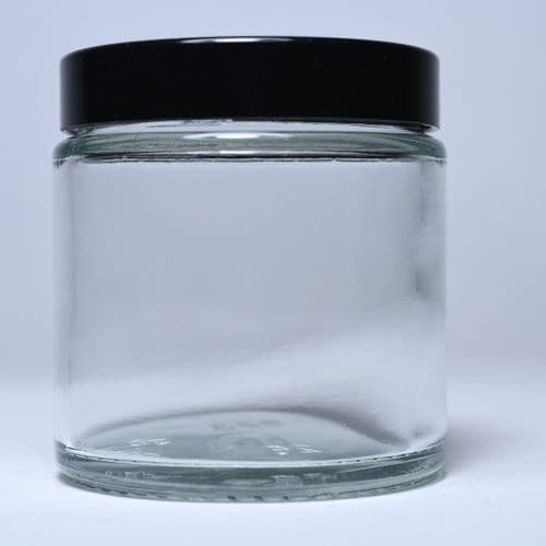 Glass Jar with black lid, 120ml