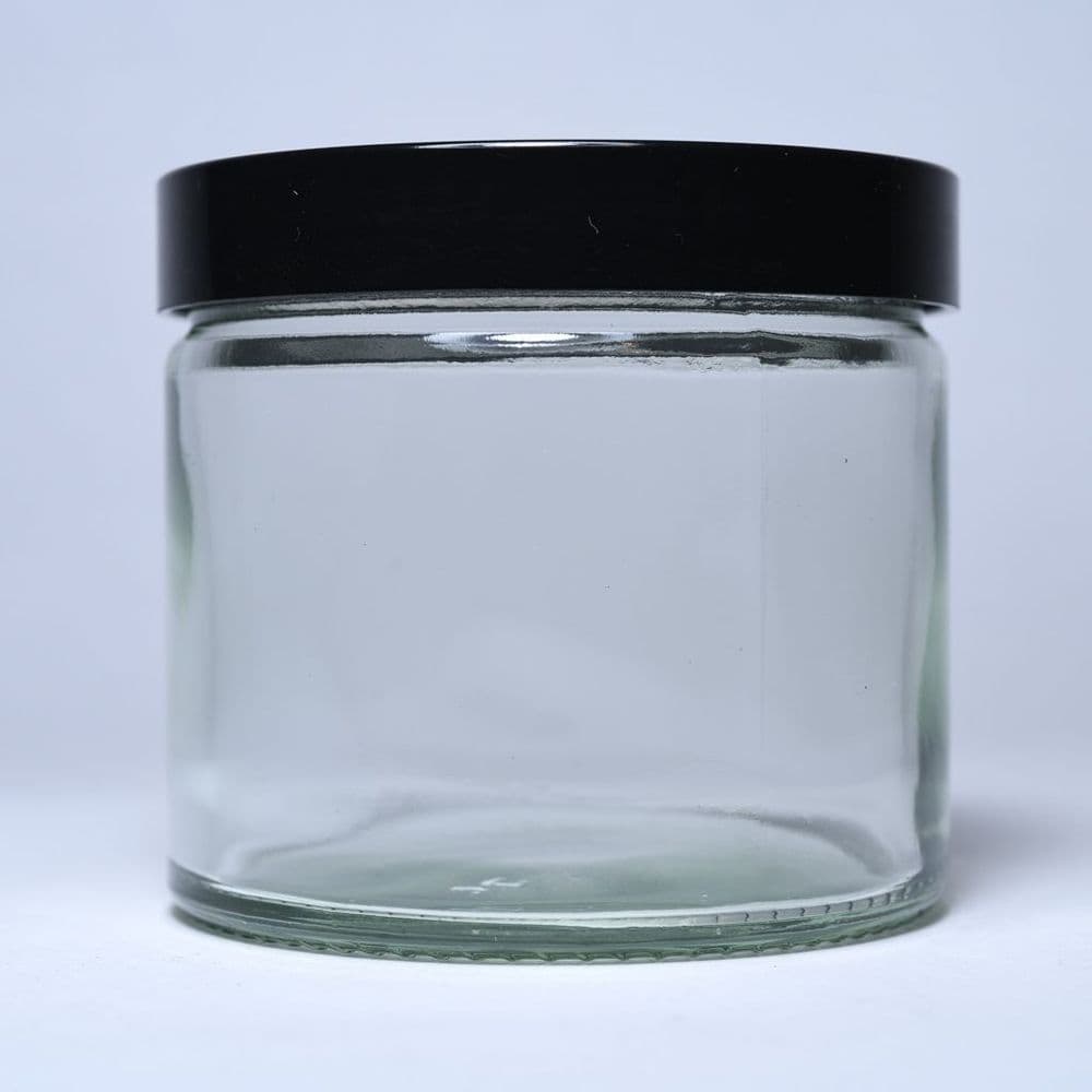 Glass Jar with black lid, 250ml